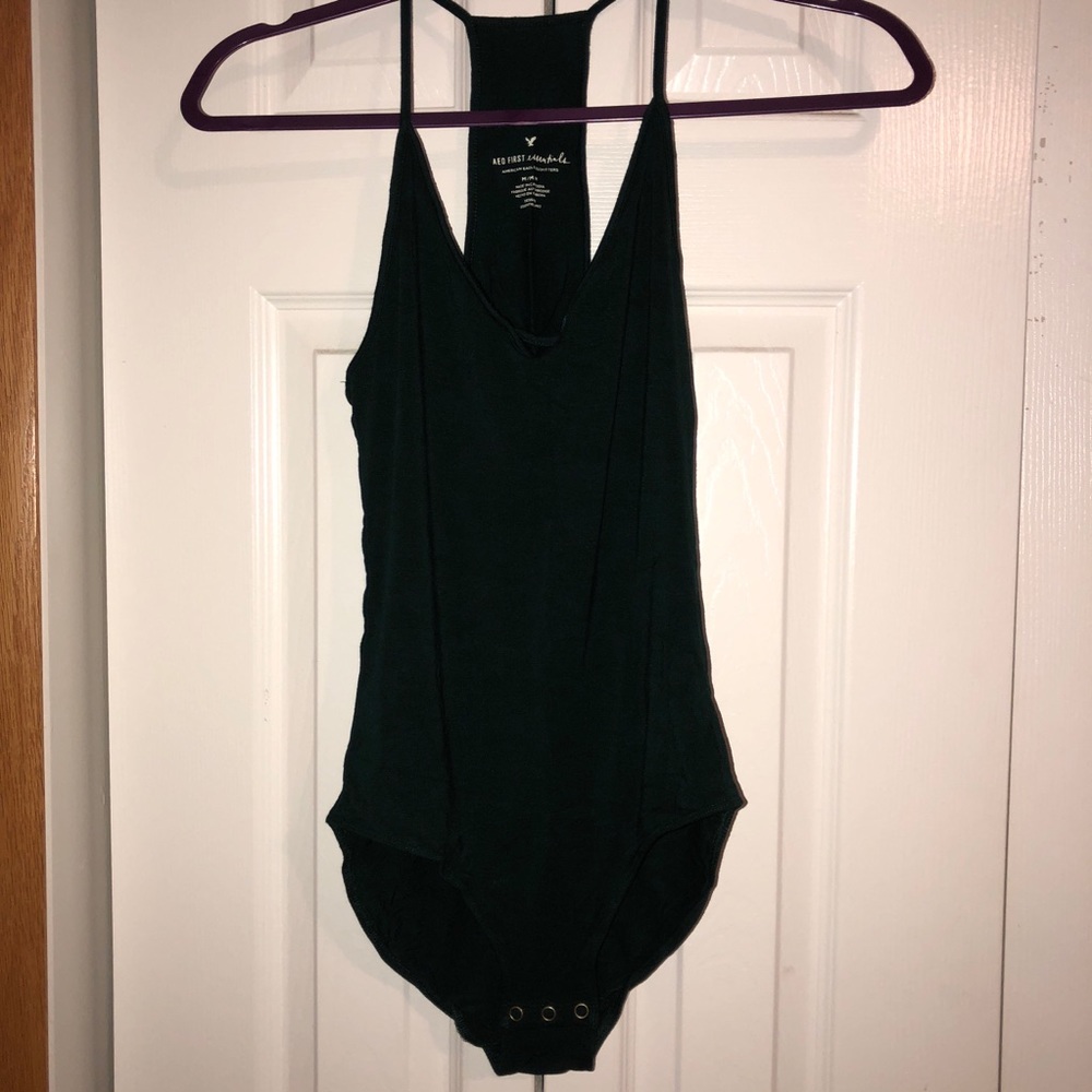 dark green bodysuit